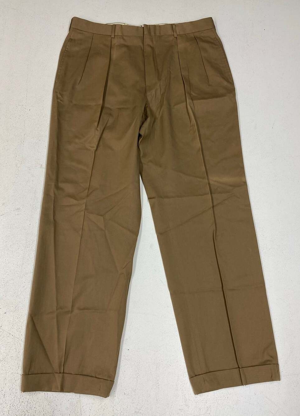 VTG 90s Polo Ralph Lauren Blue Label Italy cotton pleated cuffed suit dress pant